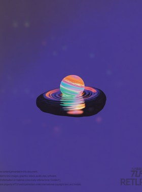 RETLPER反光贴纸 原创 空间中的涟漪 星球 立体感汽摩平面贴纸