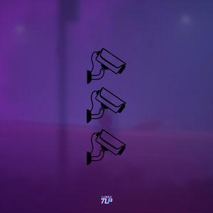 TLP镂空车贴 赛博朋克风摄像头监控监视科幻数字二进制防水贴纸