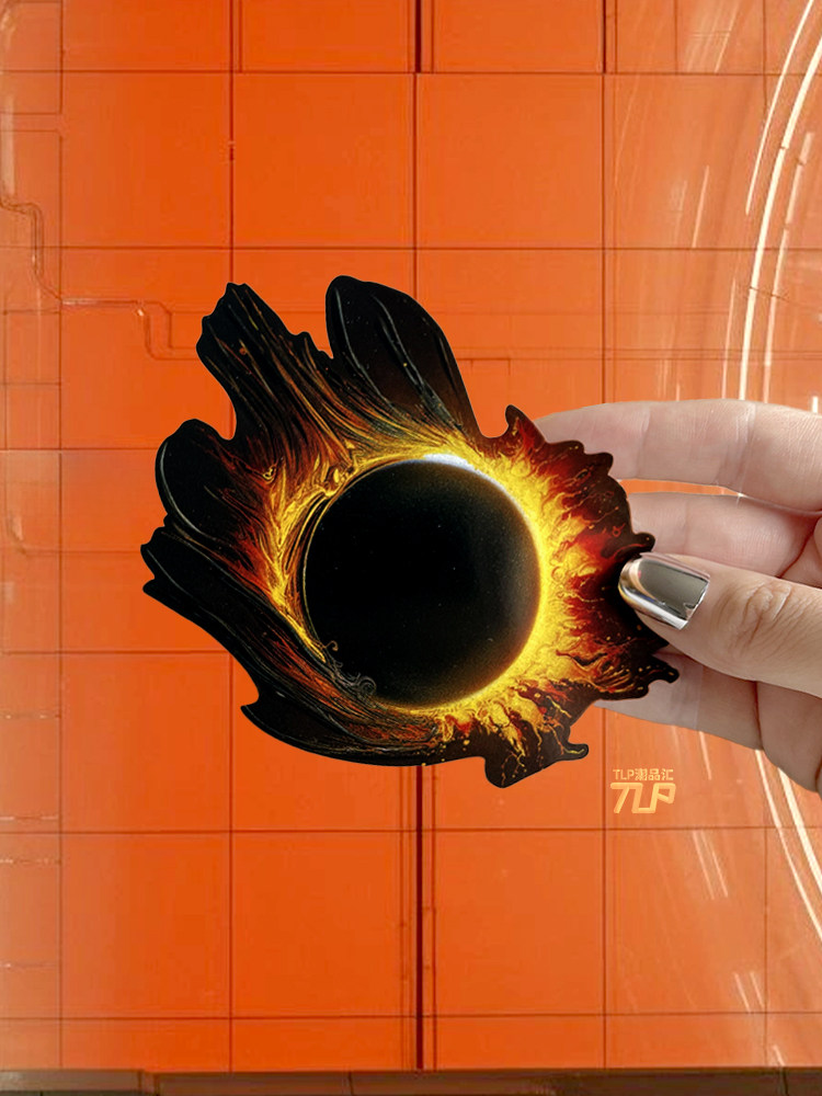 tlp反光车贴 原创 日食黑洞眼睛瞳孔 宇宙立体感 防水平面贴纸