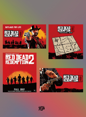 TLP套贴 R星Rockstar荒野大镖客2救赎Red Dead单机游戏喷漆标志贴