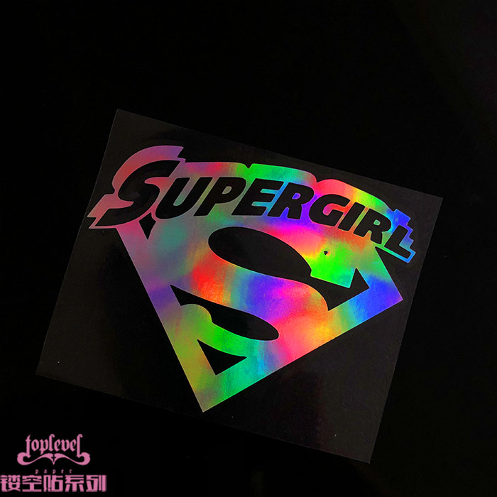 TLP镂空车贴 Supergirl女超人超级女孩超女氪星漫画卡拉贴纸