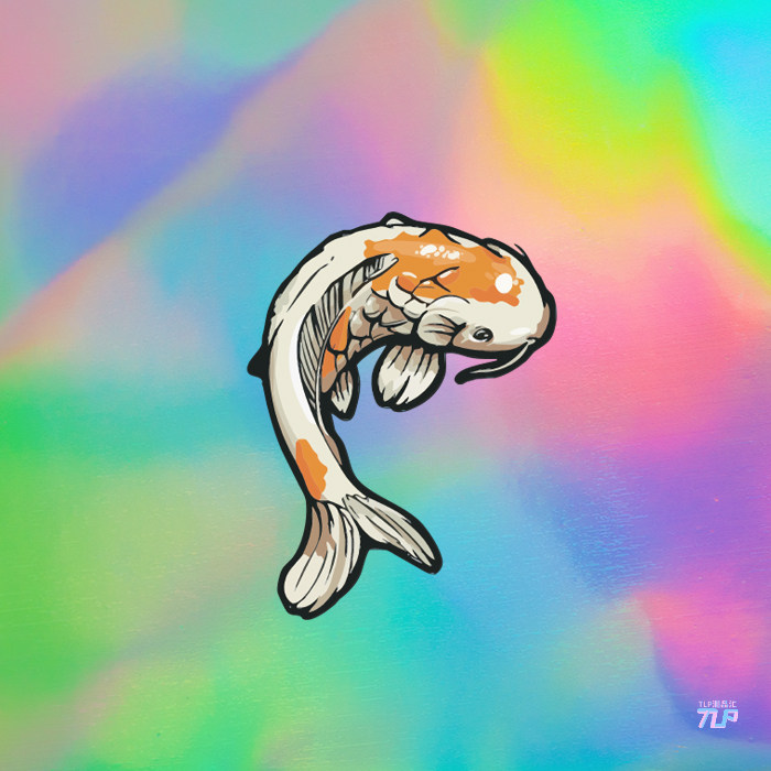 tlp反光车贴 锦鲤鲤鱼宠物形象水族馆招财垂钓鱼缸贴纸防水反光贴