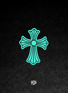 TLP镂空车贴 克罗十字 摇滚朋克 摩托车电动车玻璃漆面防水贴纸