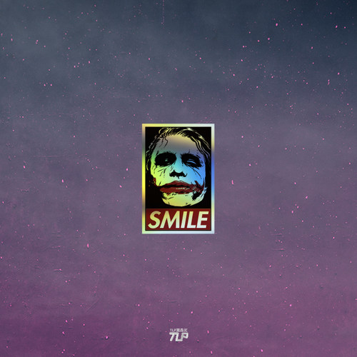 TLP镭射车贴 变色电镀效果小丑JOKER笑一个smile请微笑反派贴纸