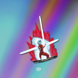 TLP反光贴 蓄力龟派气功 七龙珠超孙悟空超级赛亚人之神蓝发贴纸