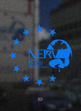 TLP镂空车贴 EVA NERV补完计划欧洲分部标志汽车门汽摩防水贴纸
