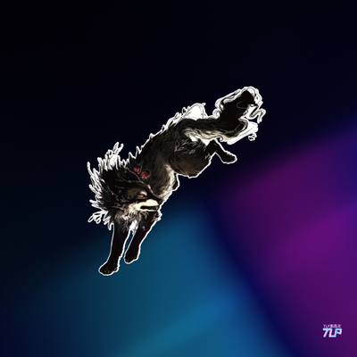 TLP反光车贴 狼魂灵狼狼图腾森林狼动物涂鸦行李箱笔记本贴纸