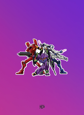 TLP反光车贴 EVA初号机一号机二号机新世纪福音NEON像素马赛克贴