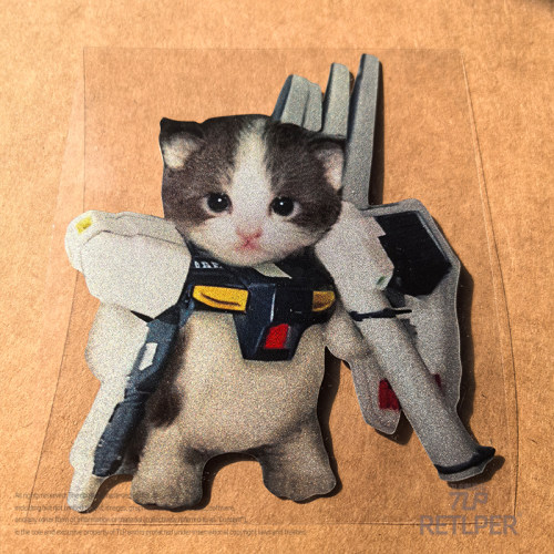 RETLPER镂空车贴 RG猫矮达 可爱猫咪表情包 汽摩防水装饰贴纸