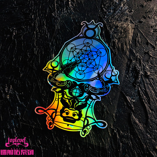 tlp镭射车贴金牛座第二星座贴纸