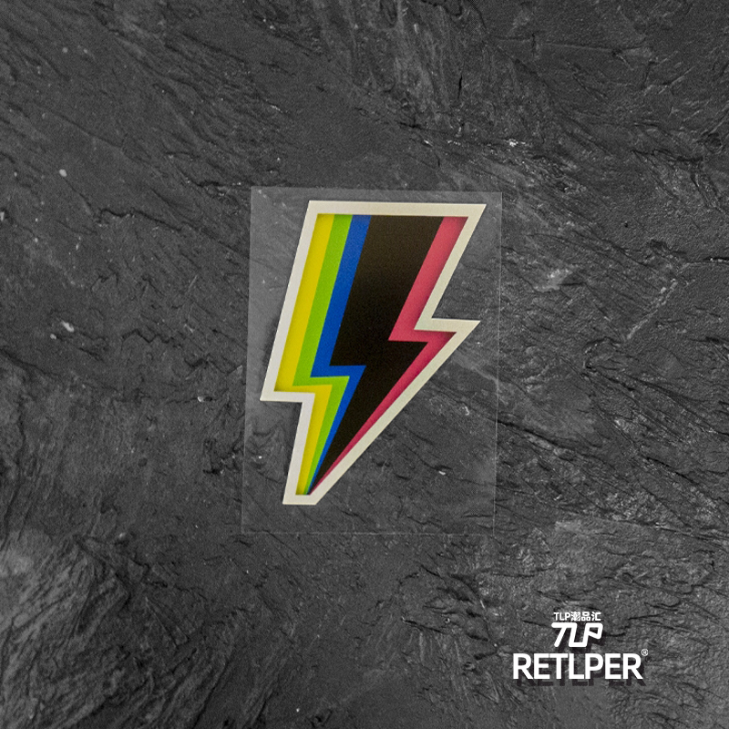 RETLPER反光贴 原创 彩色闪电雷电 立体感 汽摩平面装饰多用贴纸