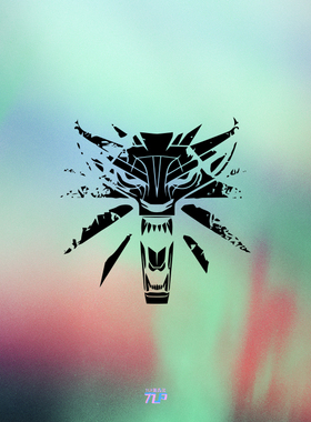 TLP镂空车贴 巫师3狂猎STEAM游戏昆特牌标志logo行李箱防水贴纸