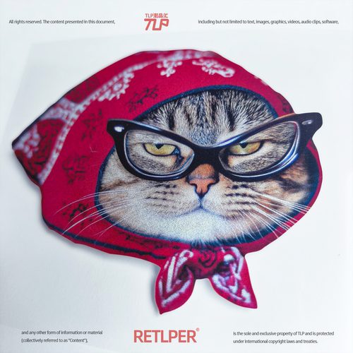 RETLPER反光防水头巾眼镜猫车贴