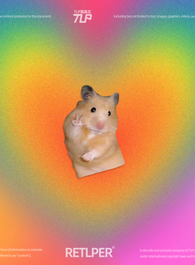 RETLPER反光车贴 比耶仓鼠 表情meme 可爱宠物动物 汽摩防水贴纸