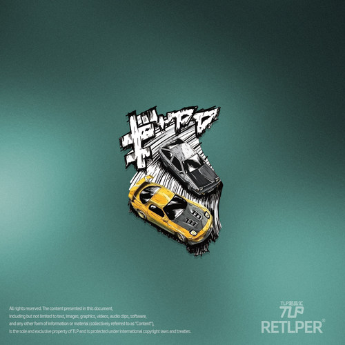 RETLPER反光车贴 AE86漂移甩尾 头文字豆腐车 汽摩防水平面贴纸