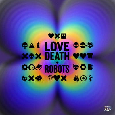 TLP镂空车贴 爱死机3各集标志logo影剧LOVE DEATH+ROBOTS防水贴纸