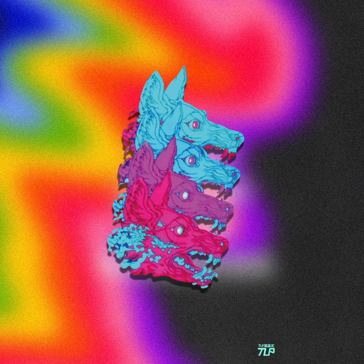 tlp镂空车贴暴躁狼群防水贴纸