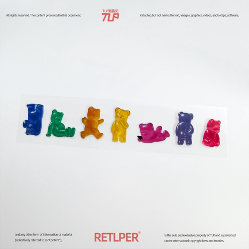 RETLPER镂空小熊糖汽摩防水贴