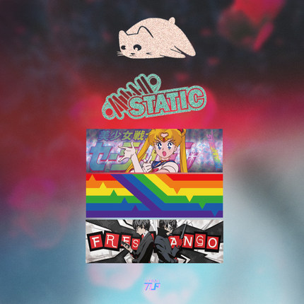 TLP套贴 STATIC避震美少女战士懒趴猫P5女神异闻录后风挡玻璃贴纸