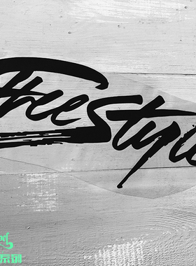 TLP镂空车贴 英文艺术字FreeStyle说唱RIP遮瑕贴行李箱笔记本墙贴