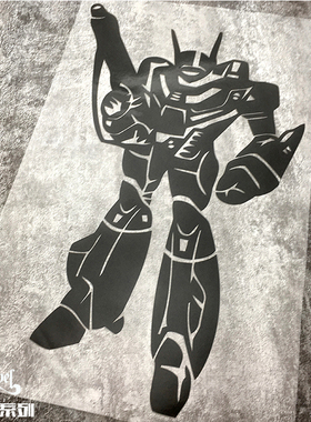 TLP镂空车贴 太空堡垒Robotech超时空要塞因维机甲复古墙贴防水贴