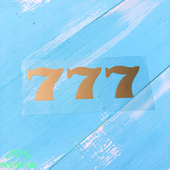 TLP镂空车贴 777幸运符号数字 防水汽摩贴纸