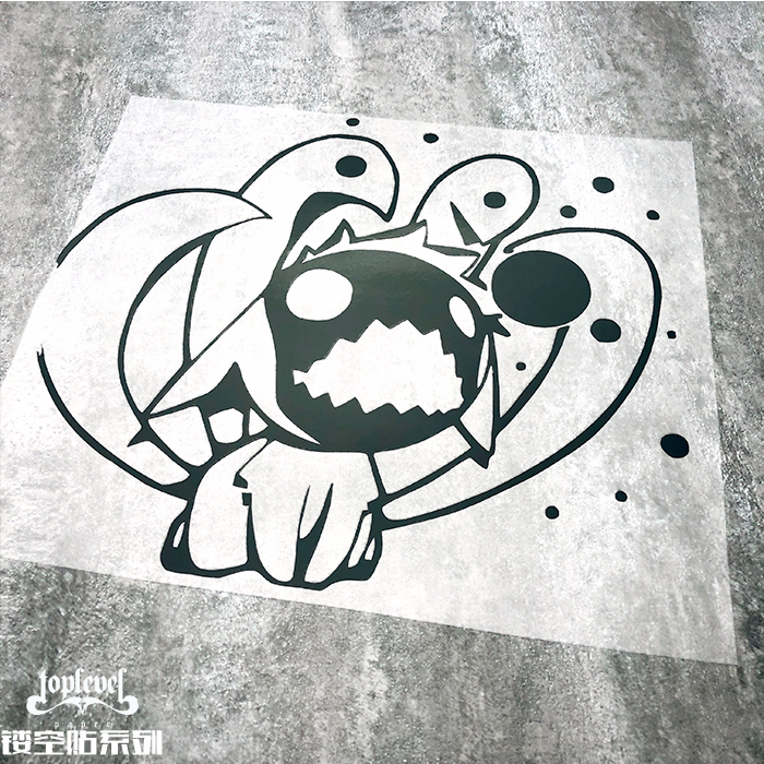 tlp镂空车贴 日本动漫火影忍者鸣人尾兽化九尾卡通防水装饰贴纸