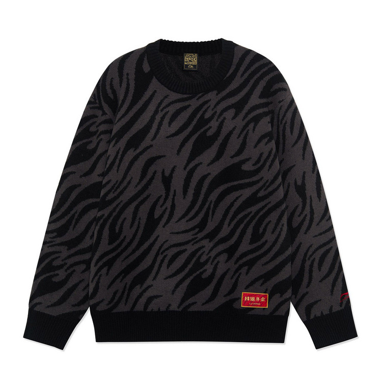 LINING LI NING  22 봄 JIN DOU JIN 스포츠 라이프 시리즈 풀오버 후드 니트 스웨터 AMBS031