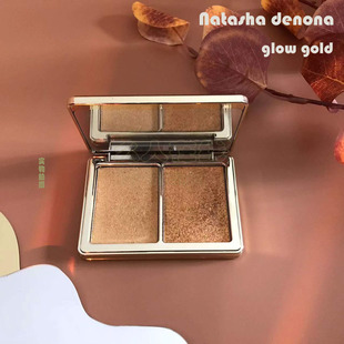 Natasha Denona限量Glow Gold 双色金色面部高光盘迷你lila眼影盘