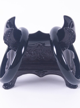 天然巴西窄条时尚风百搭款黑玛瑙