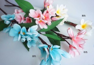 仿真长杆鸡蛋花 PU小玉兰花仿皮花玉簪花假花客厅装饰摆放花