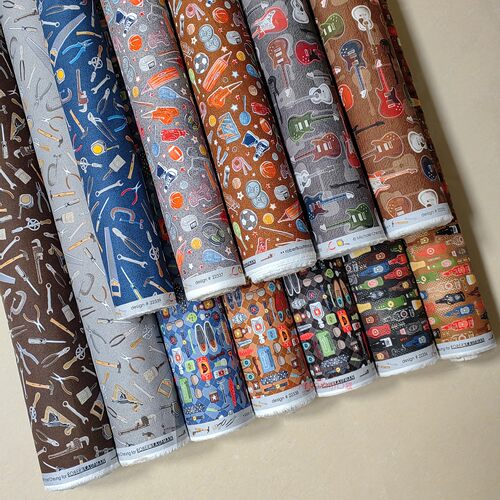 卡夫曼平纹棉布印花手工拼布料