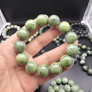 独山玉独玉18MM圆珠子手串手链翠绿青白黄绿多宝珠纯天然a货多色