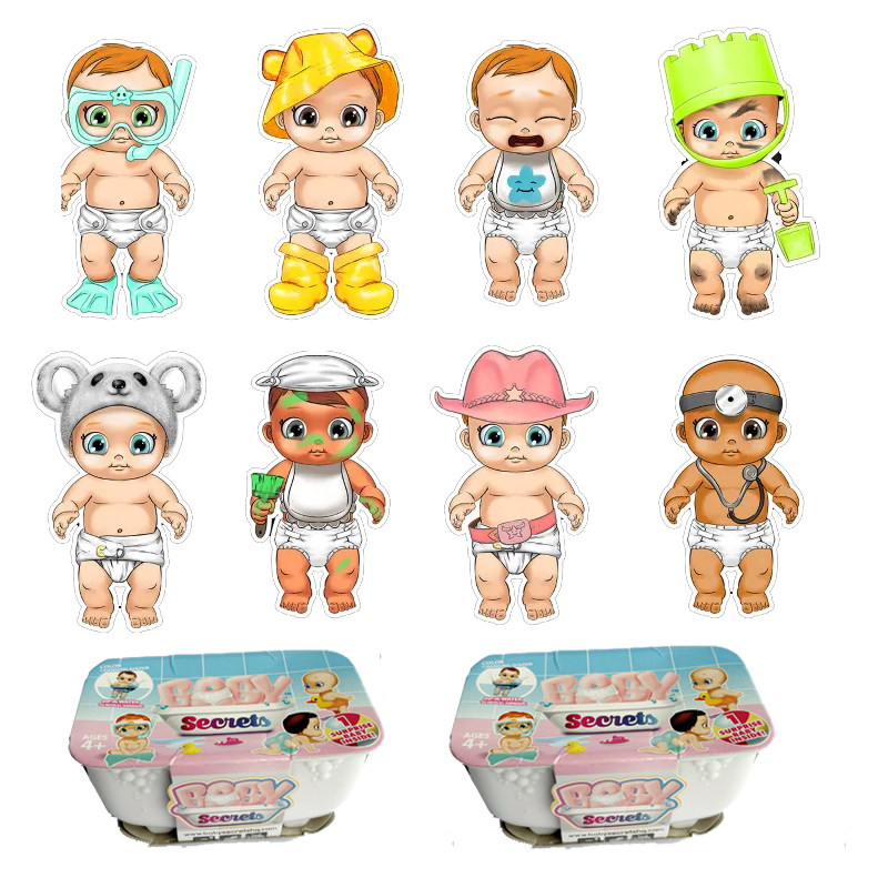 变色洗澡出口浴缸小娃娃盲盒