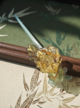 懿坤宫3D打印茶花汉服发簪定制