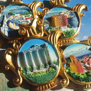 土耳其 阿波罗神庙 古城 海港 世界旅游纪念 彩绘冰箱贴