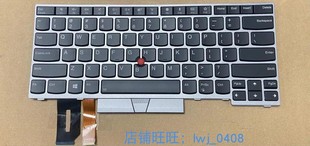 键盘 E485 R480 带背光灯 银色 E480 适用于Thinkpad E490