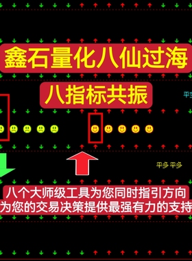 八指标共振量化指标鑫石定制版八仙过海期货高胜率指标多空参考