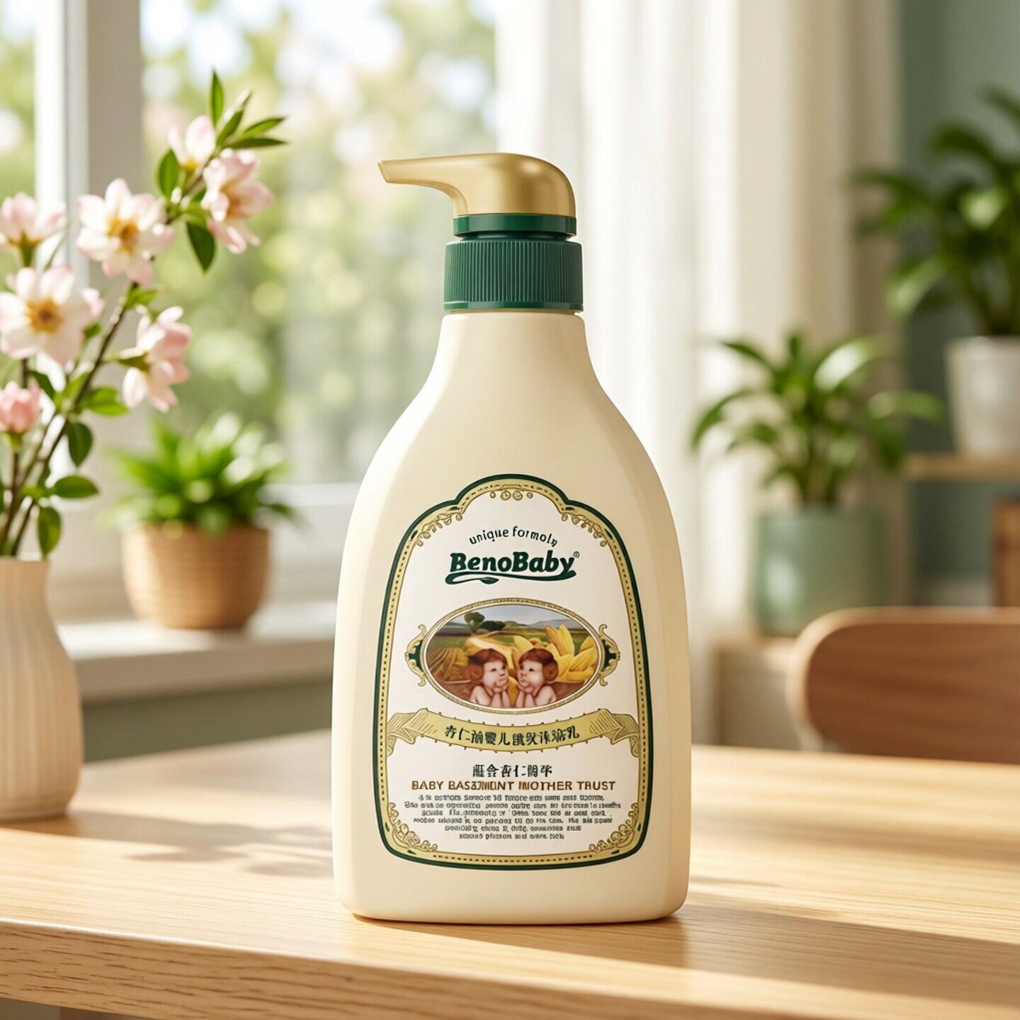 乖比比杏仁油洗发沐浴乳二合一滋润润肤沐浴露500g母婴实体店发货