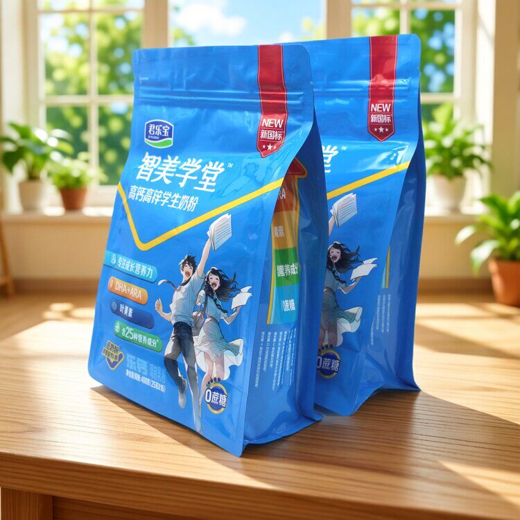 25年7月产君乐宝智美学堂6岁以上学生奶粉高钙高锌DHA/叶黄素/ARA