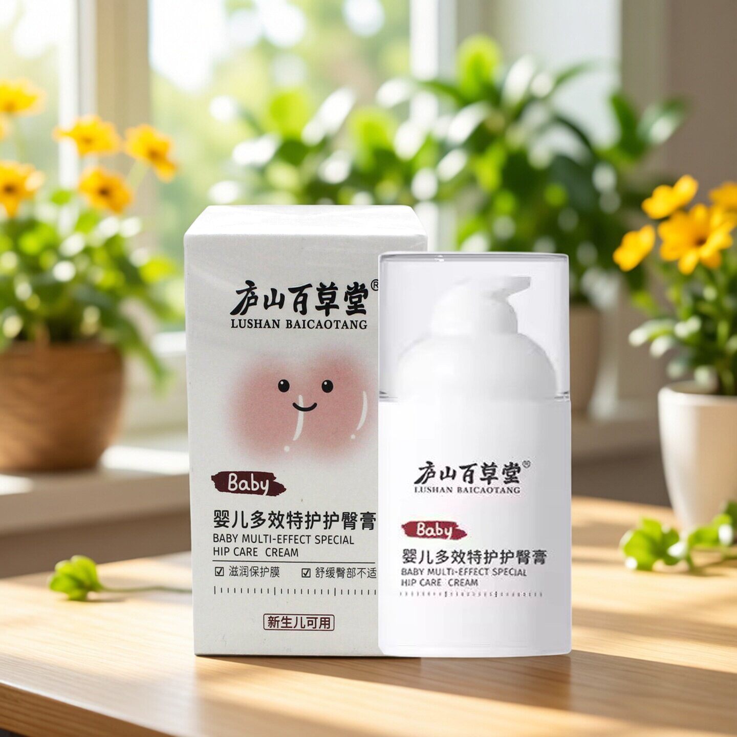 庐山百草堂婴儿多效特护护臀膏新生儿护臀霜正品初生宝宝可用50g