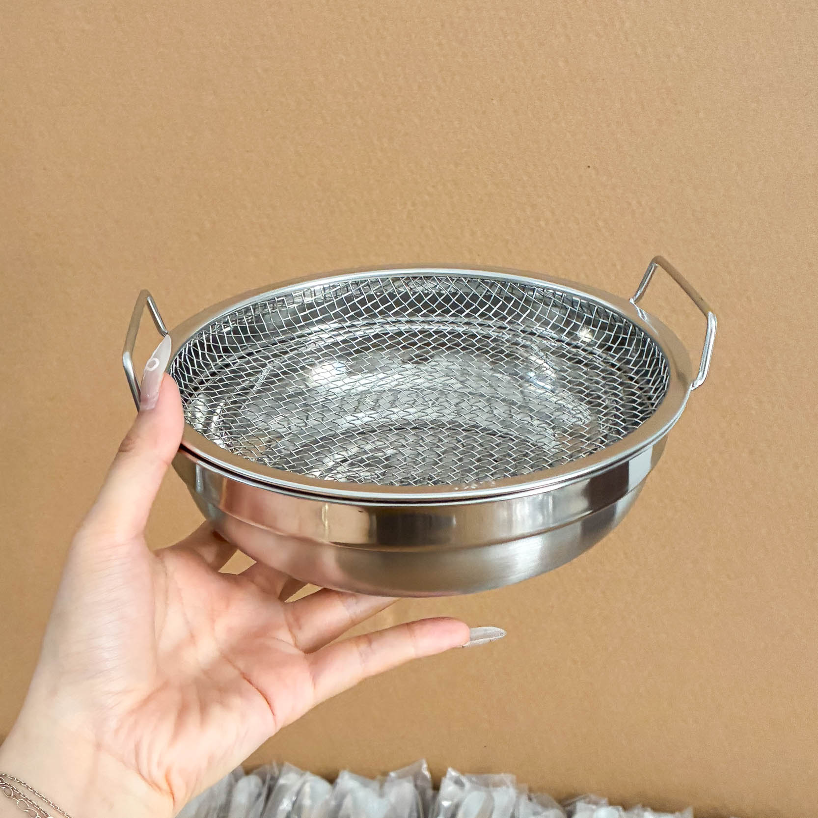 双层滤油盘厨房304不锈钢沥油网架油炸串控油盘漏油托盘沥水盘子