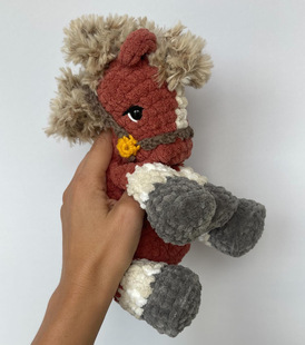 钩针小马小红书同款图解