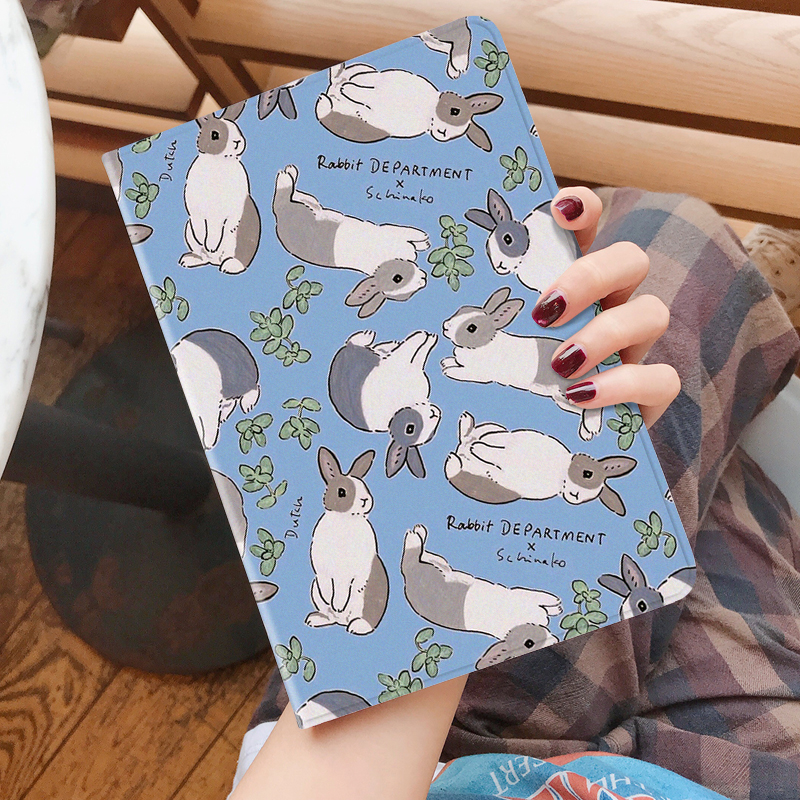 360旋转苹果iPad平板壳休眠卡通