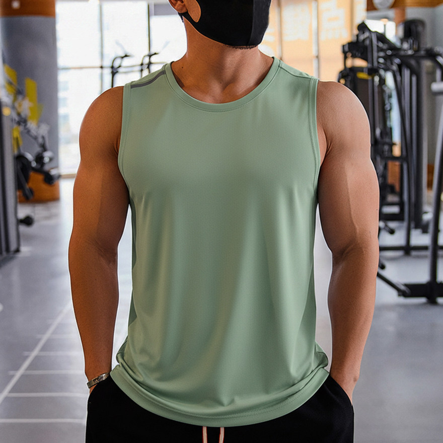 撸铁自律运动健身背心男款跑步宽松无袖坎肩弹力速干透气健身衣夏