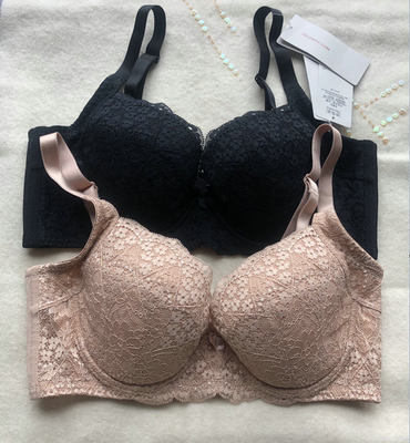 蕾丝收副乳显瘦防下垂薄杯文胸