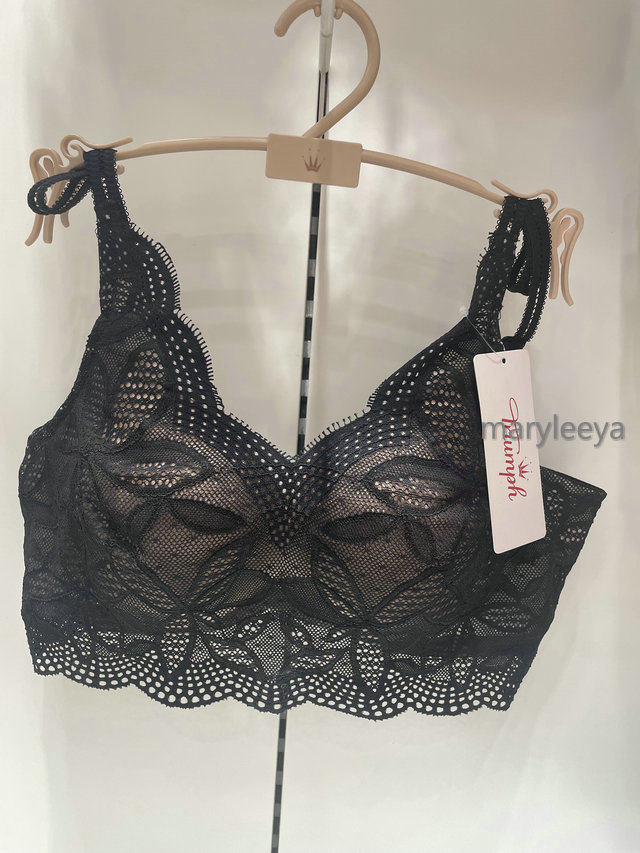 文胸无钢托全蕾丝模杯聚拢抹胸