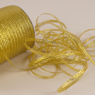 0.3-5cm金葱银葱金色银色丝带蛋糕烘焙礼品圣诞节日包装标签标牌
