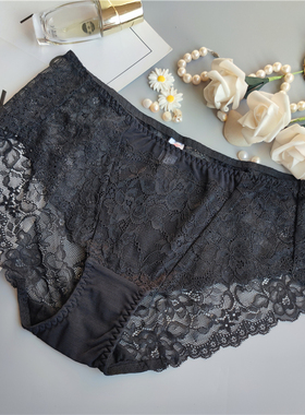 【拍3送1】工厂直销出口韩国中腰性感黑色蕾丝无痕女款三角裤透气