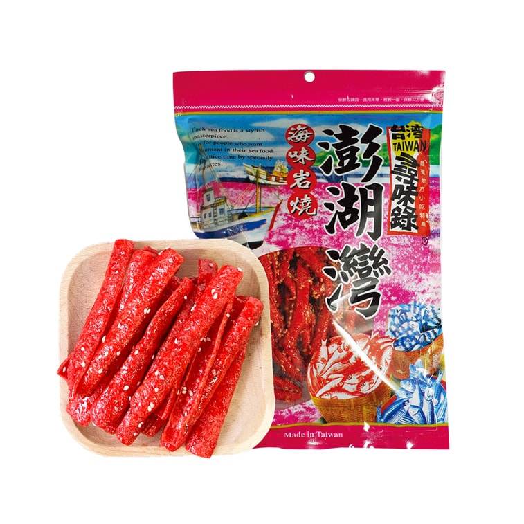 中国台湾特色小吃寻味录澎湖湾海味岩烧110g  袋装鱼零食